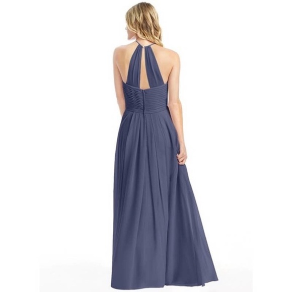 AZAZIE Long Flowy Pleated Chest Bridesmaid Dress - Picture 2 of 15